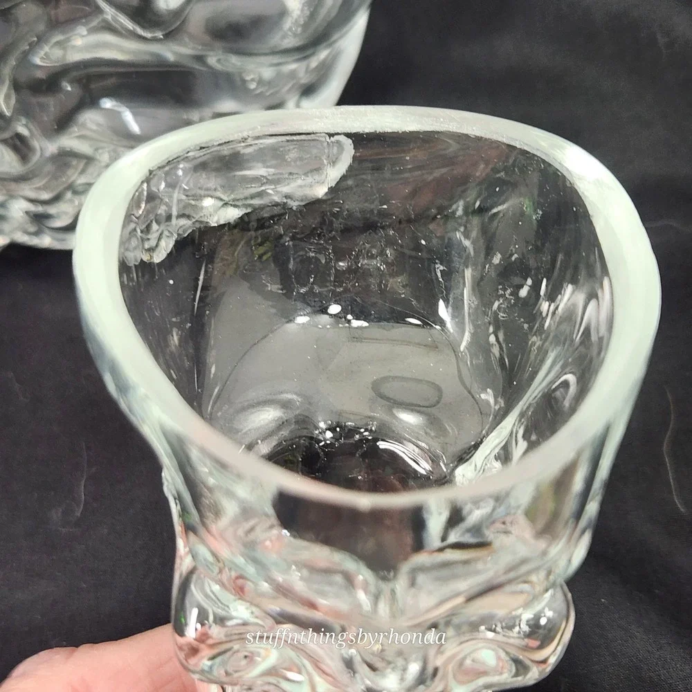 Godinger Skeleton Skull Clear Liquor Whiskey‎ Decanter Halloween Bar Drink Décor